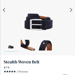 Wolf and Shepherd stealth woven navy belt.